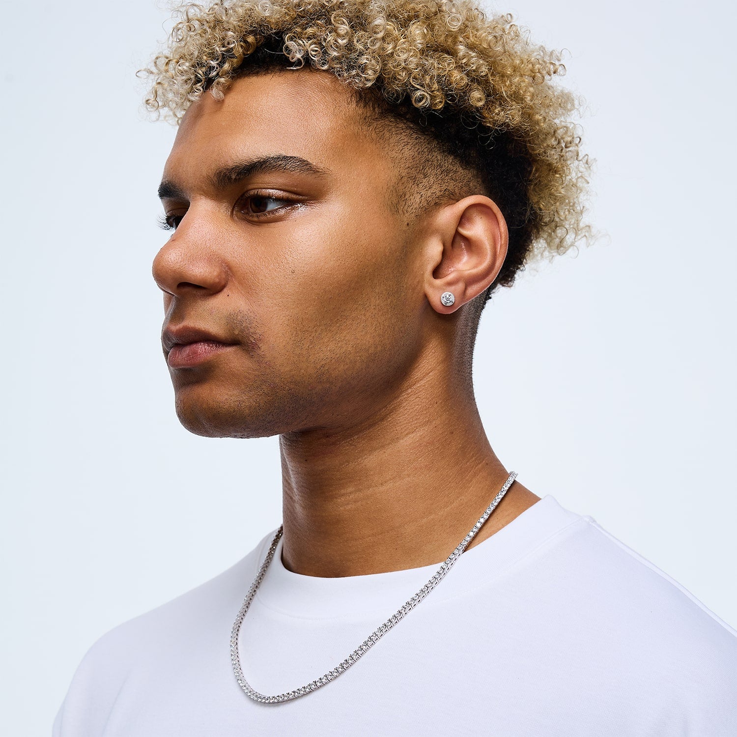 Diamant Halo Ohrstecker Weißgold 