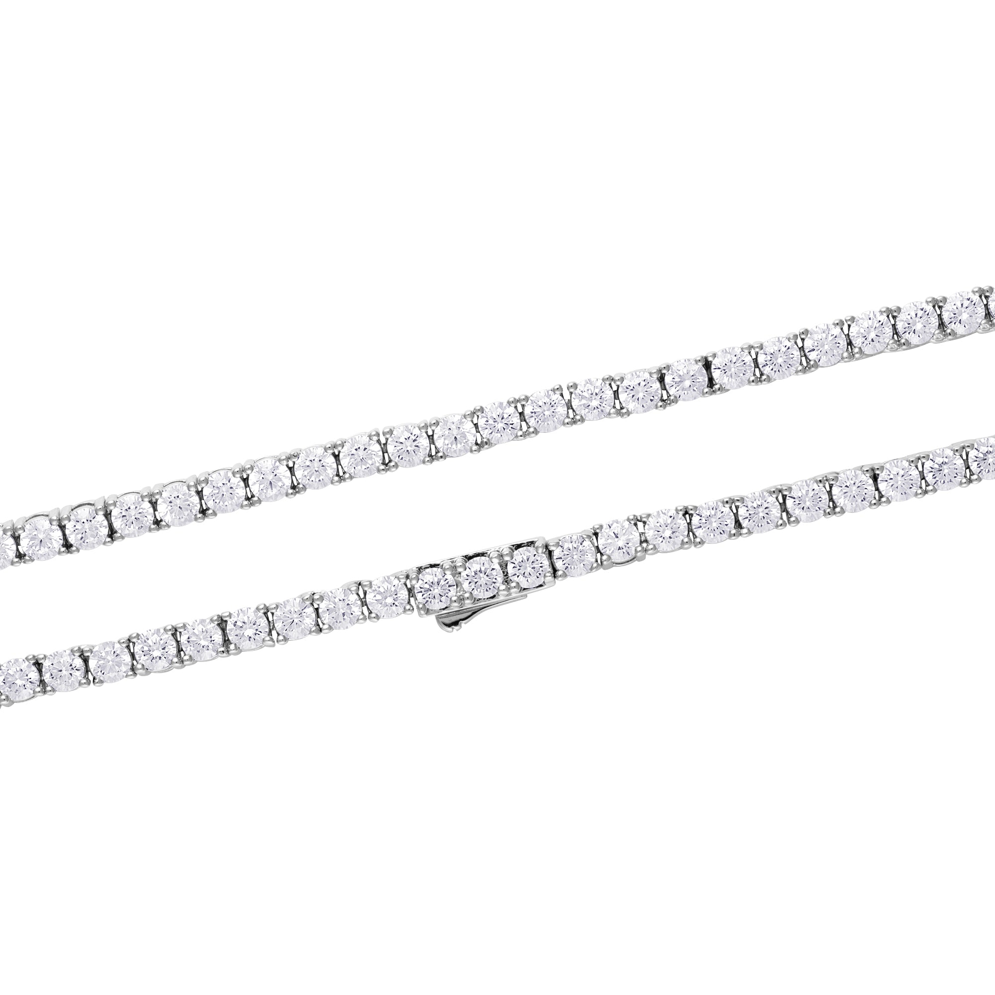 Tenniskette 3mm Weißgold