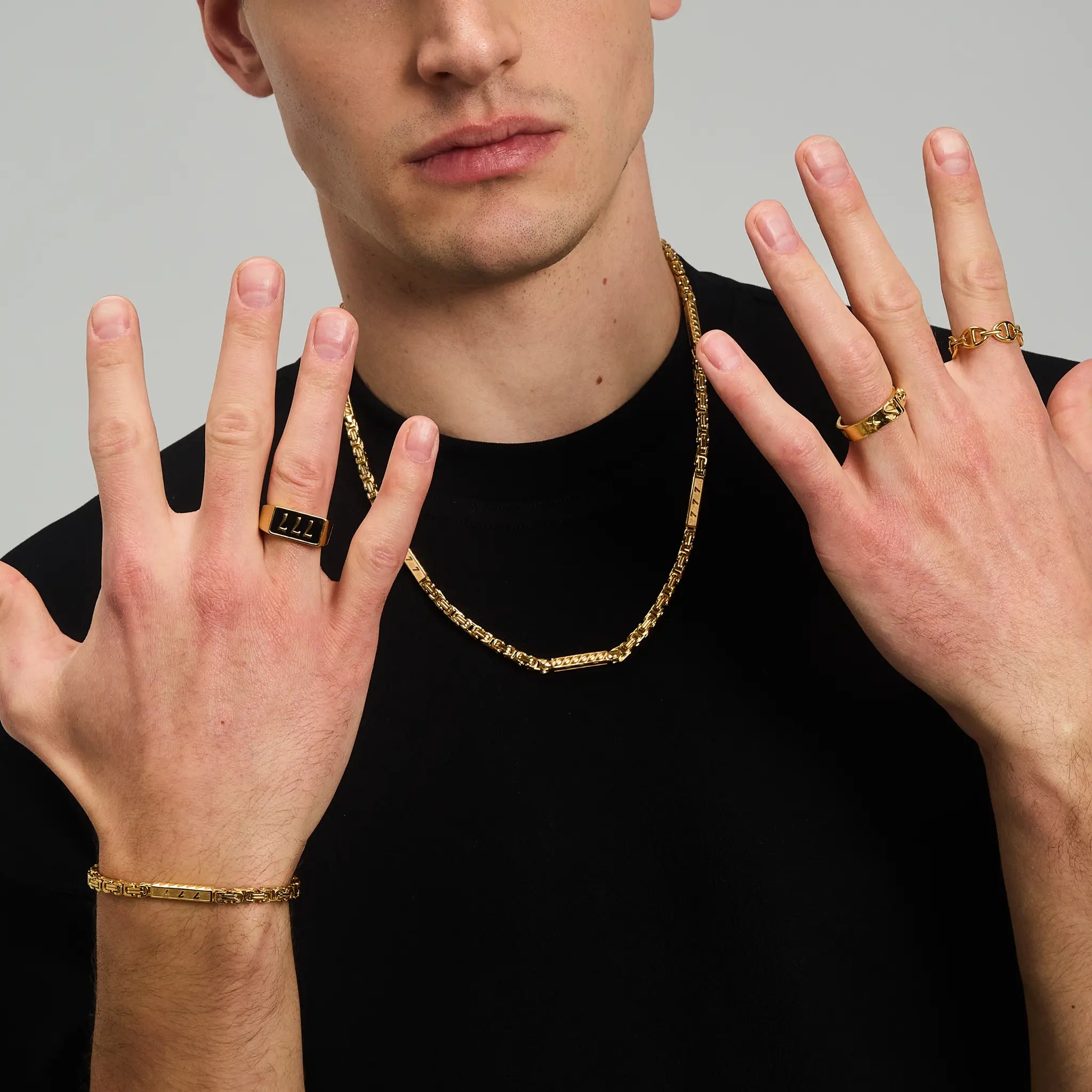 Pierścień Anchor Złoto