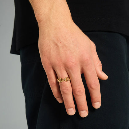 Pierścień Anchor Złoto