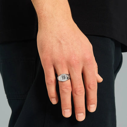 Pierścień Diamond IS Gothic S925 Białe Złoto