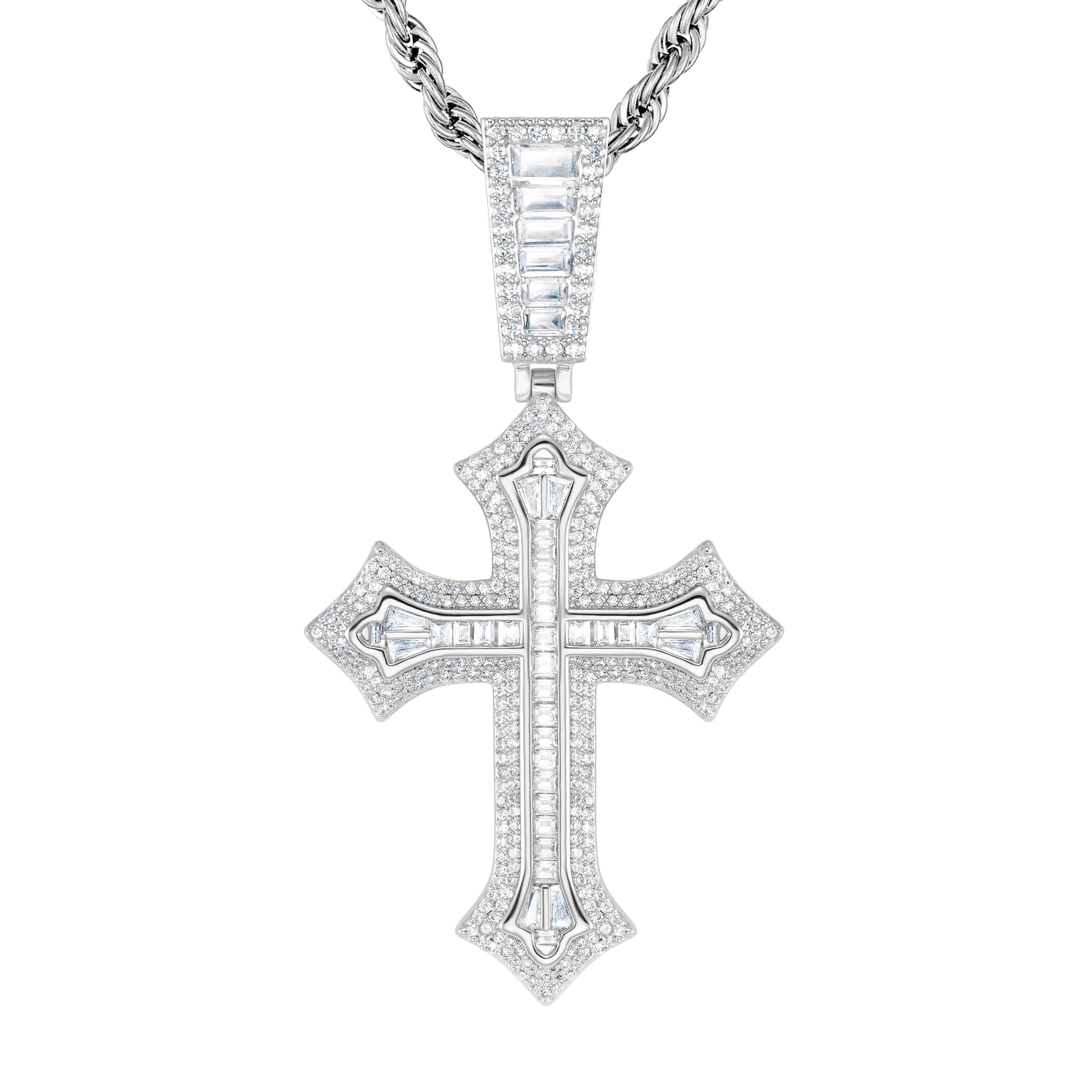 Zawieszka Premium 2Pac Cross Białe Złoto