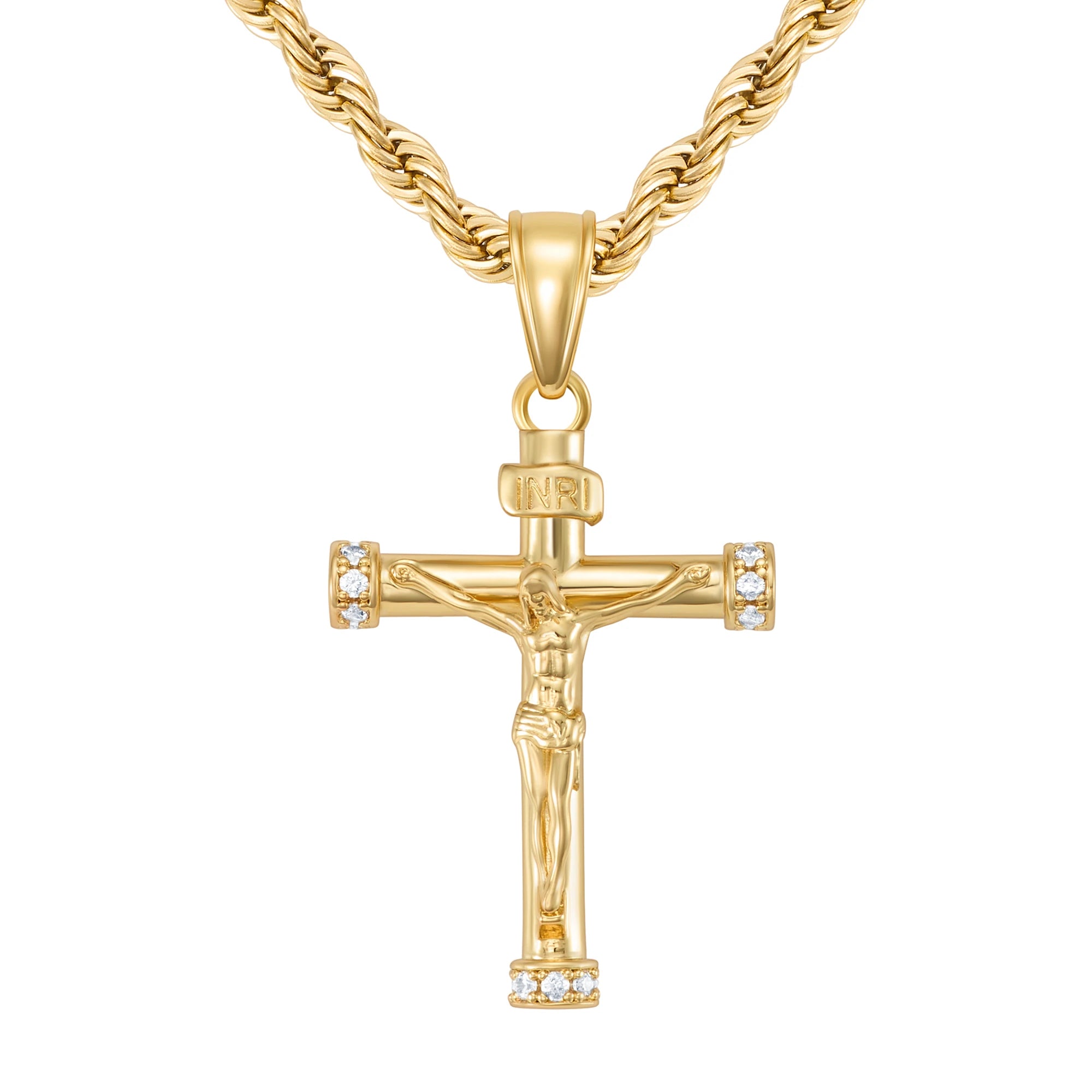 Zawieszka Diamond Crucifix Złoto