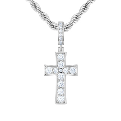 Zawieszka Diamond Gem Cross Białe Złoto