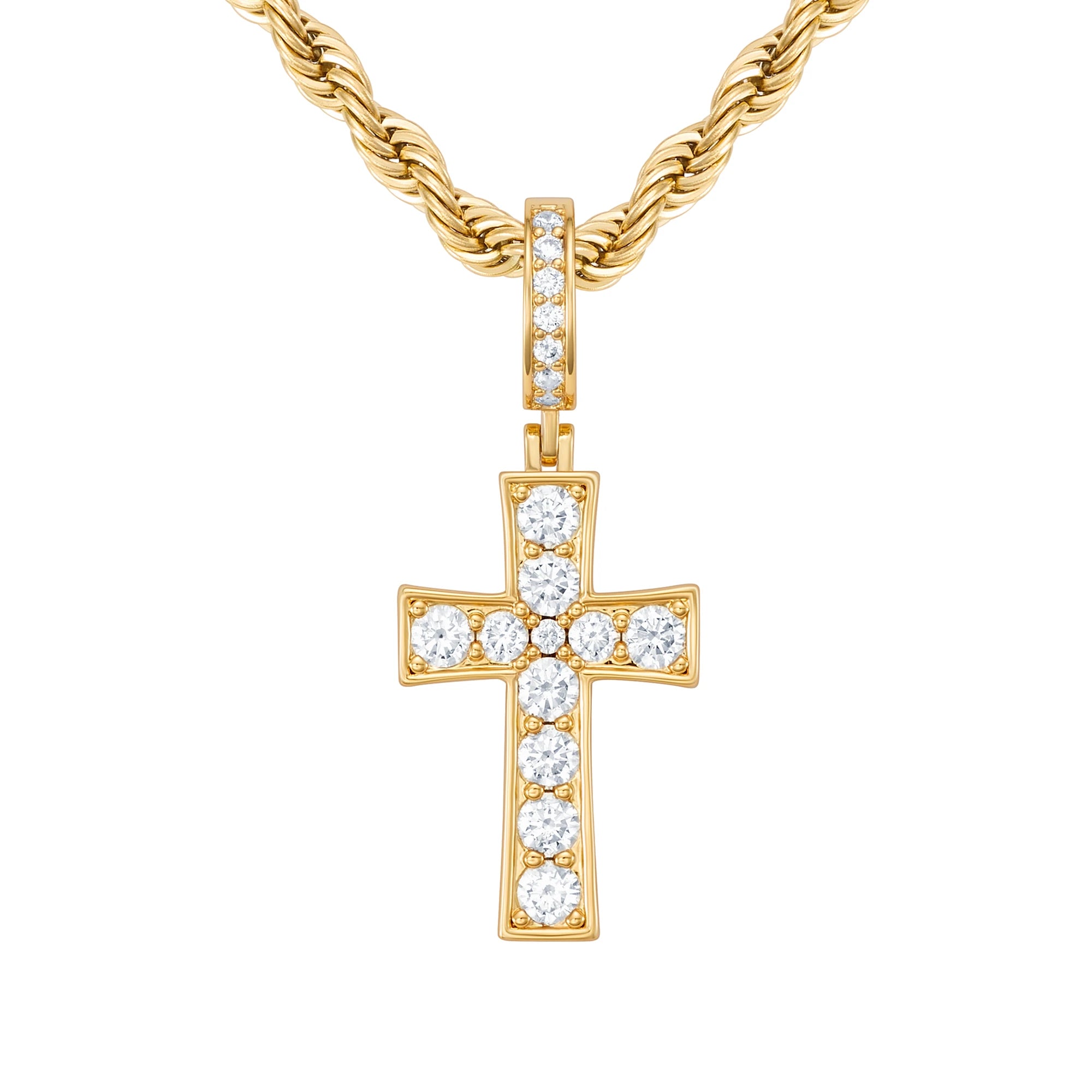 Zawieszka Diamond Gem Cross Złoto