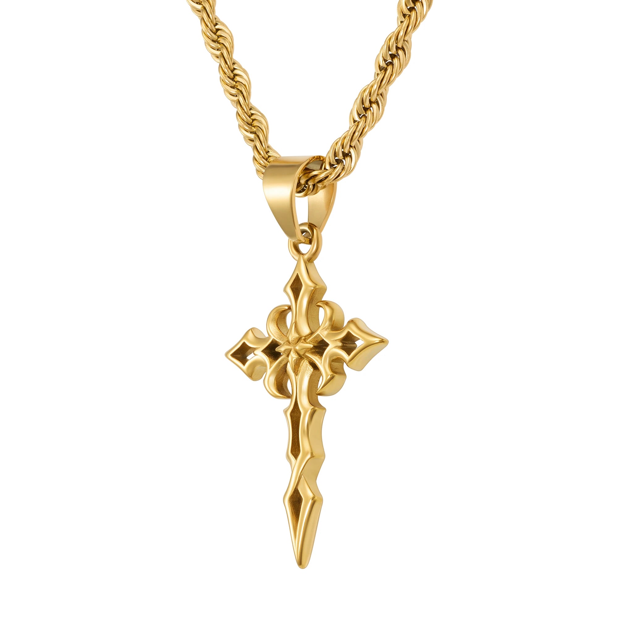 Zawieszka Tribal Cross Złoto