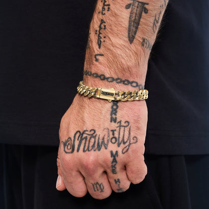 Bransoletka Premium Curb Cuban Link 10mm Złoto