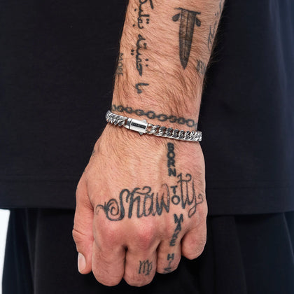 Bransoletka Premium Miami Cuban Link 8mm Białe Złoto