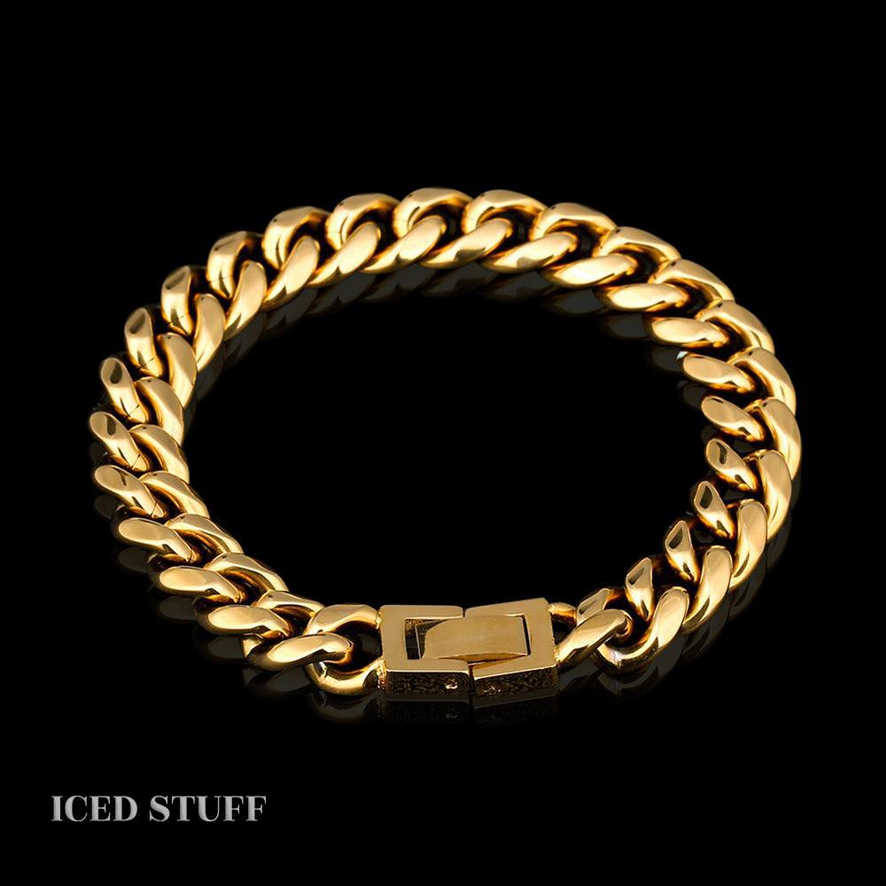 Miami Cuban Link 10mm Złoto - IcedStuff