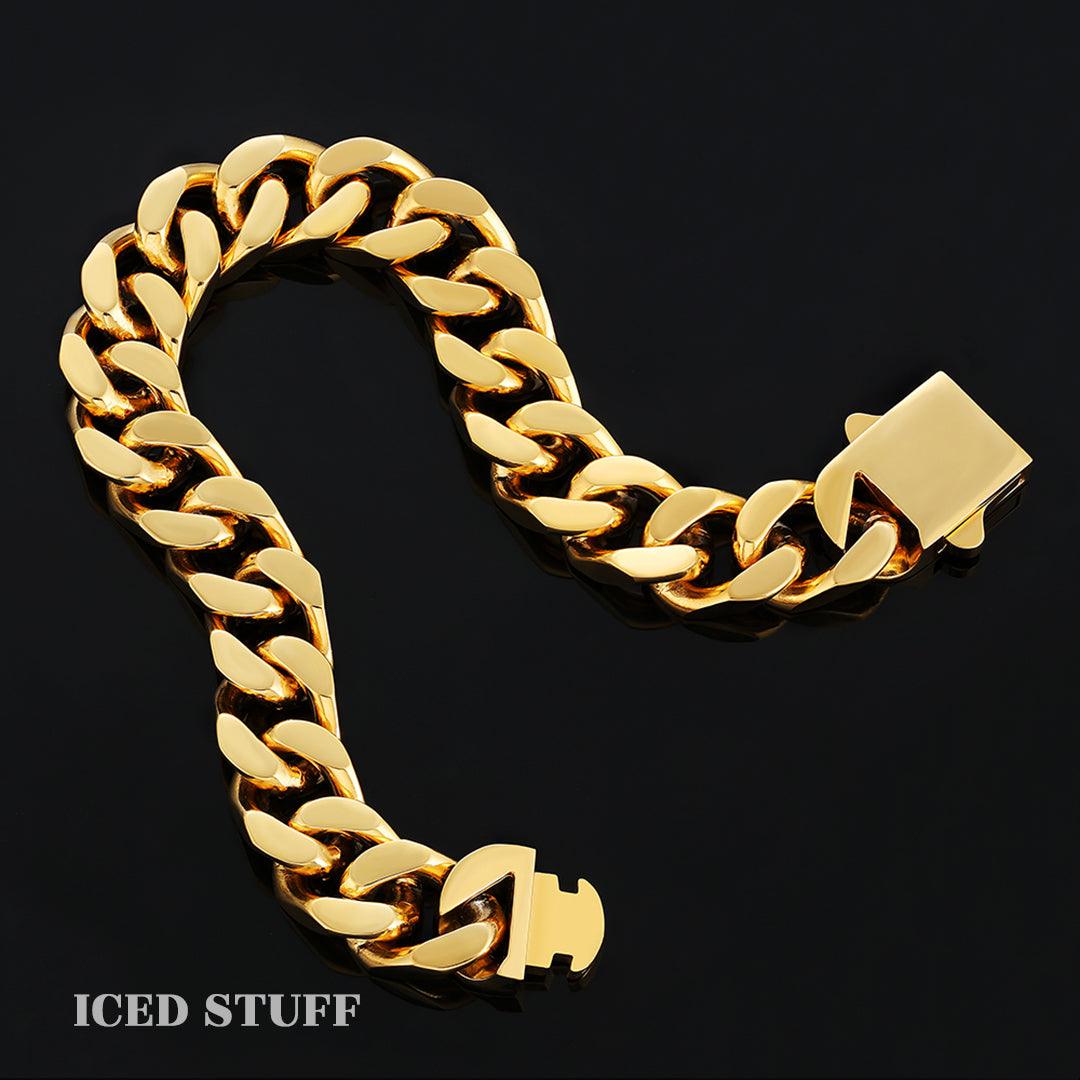 Curb Cuban Link 12mm Złoto - IcedStuff