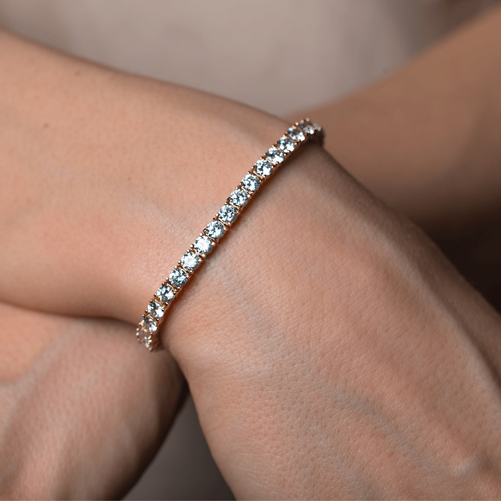 WOMEN'S TENNIS BRACELET 4MM ZŁOTO - IcedStuff